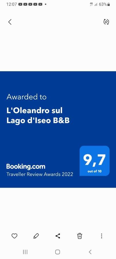 L'Oleandro Sul Lago D'Iseo B&B Sulzano Exterior photo